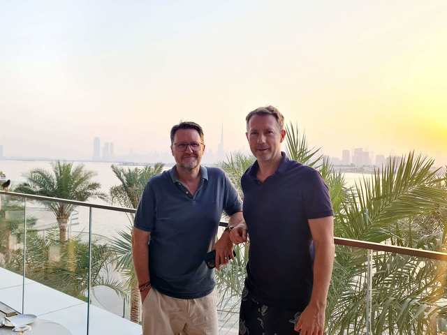 Roger and Paul in Dubai