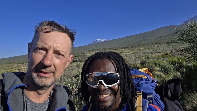 Roger with Kilimanjaro experts