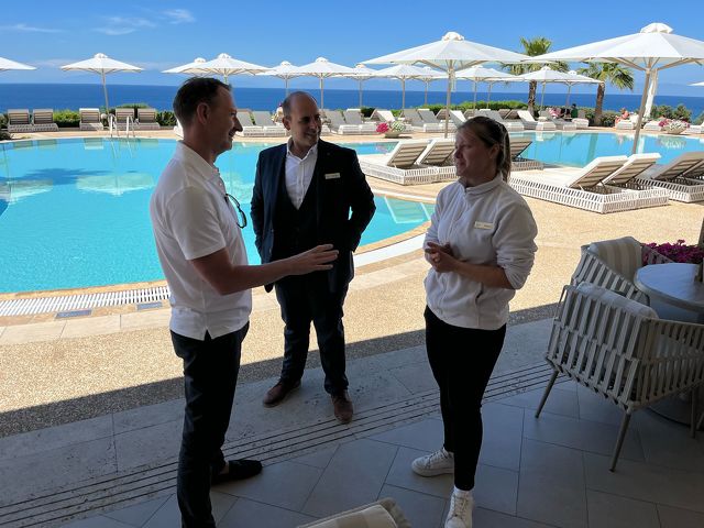 Roger is on-the-ground at Sani Ikos