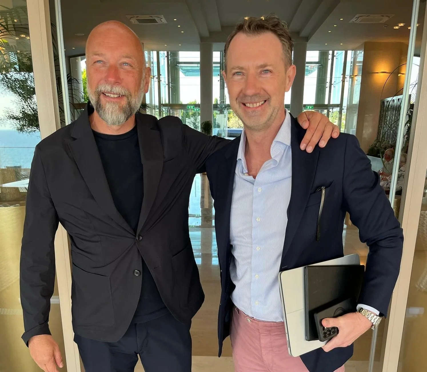 Roger Allen with Sani Ikos Group VP Operations, Alexander Hugot