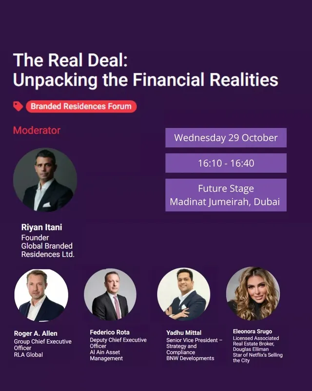 Roger Allen Speaks at FHS - Branded Resi Forum in Dubai